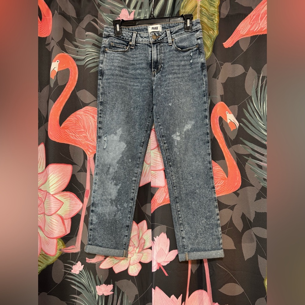 Paige Brigitte Women's Blue Jeans size 26 NWT distressed bleached